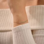 14K SOLID GOLD PAVE MOISSANITE BAR BRACELET FOR WOMEN