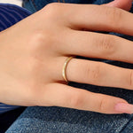 PAVE CZ CELESTIAL STAR 14K SOLID GOLD WEDDING RING