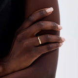PAVE CZ V CURVE BAND WEDDING RING IN 14K SOLID GOLD