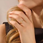 PAVE CZ V CURVE BAND WEDDING RING IN 14K SOLID GOLD