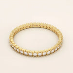 PAVE ETERNITY MOISSANITE WEDDING RING IN 14K GOLD