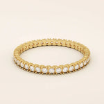 PAVE ETERNITY MOISSANITE WEDDING RING IN 14K GOLD