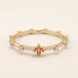 14k solid gold tiny moissanite small cross rosary praying ring