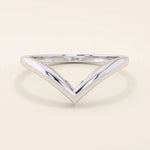 PLAIN CURVE chevron RING IN 14K SOLID GOLD
