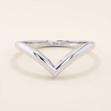 PLAIN CURVE chevron RING IN 14K SOLID GOLD
