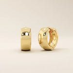 PLAIN DOME EARRING IN 14k SOLID GOLD
