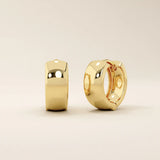 PLAIN DOME EARRING IN 14k SOLID GOLD