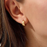 PLAIN DOME EARRING IN 14k SOLID GOLD