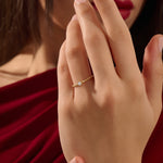 14k solid gold twisted band solitaire engagement ring for women