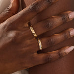 14K SOLID GOLD CHANNEL SET HALF ETERNITY BAGUETTE ALLIANCE WEDDING BAND FOR WOMEN