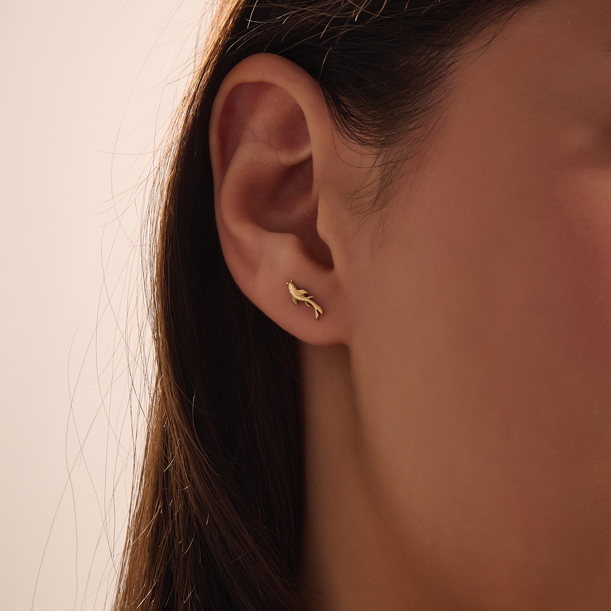 14K SOLID GOLD UNISEX KOI FISH PIERCING