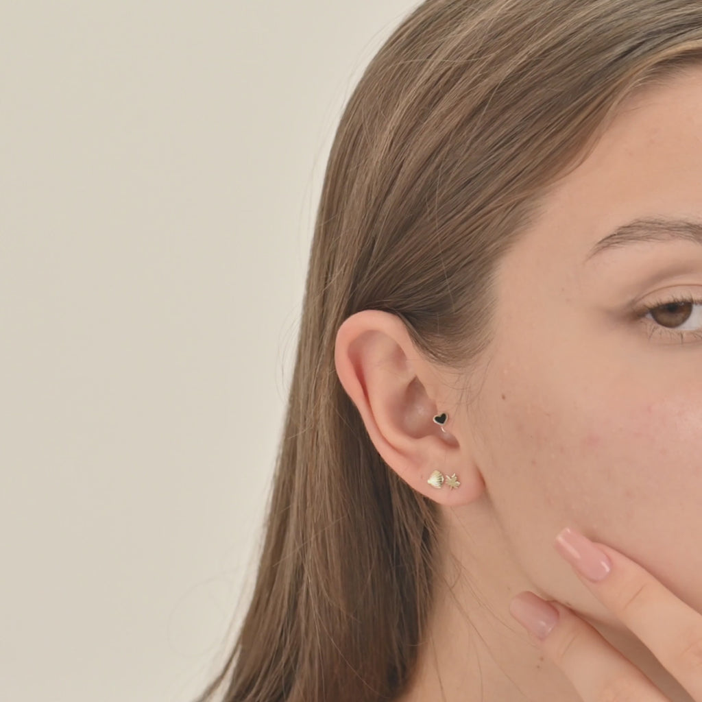 SEASHELL PIERCING IN 14k solid GOLD