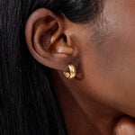 PLAIN DOME EARRING IN 14k SOLID GOLD