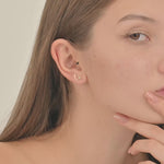 BLACK ENAMEL HEART PIERCING IN 14K SOLID GOLD