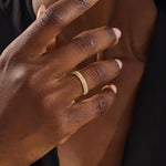 ribbed design dome band wedding stacking ring in 14k solid gold for women