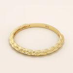 SLIM UNIQUE BAND STACKING WEDDING RING IN 14K SOLID YELLOW GOLD FOR WOMEN