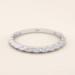 SLIM UNIQUE BAND STACKING WEDDING RING IN 14K SOLID YELLOW GOLD FOR WOMEN