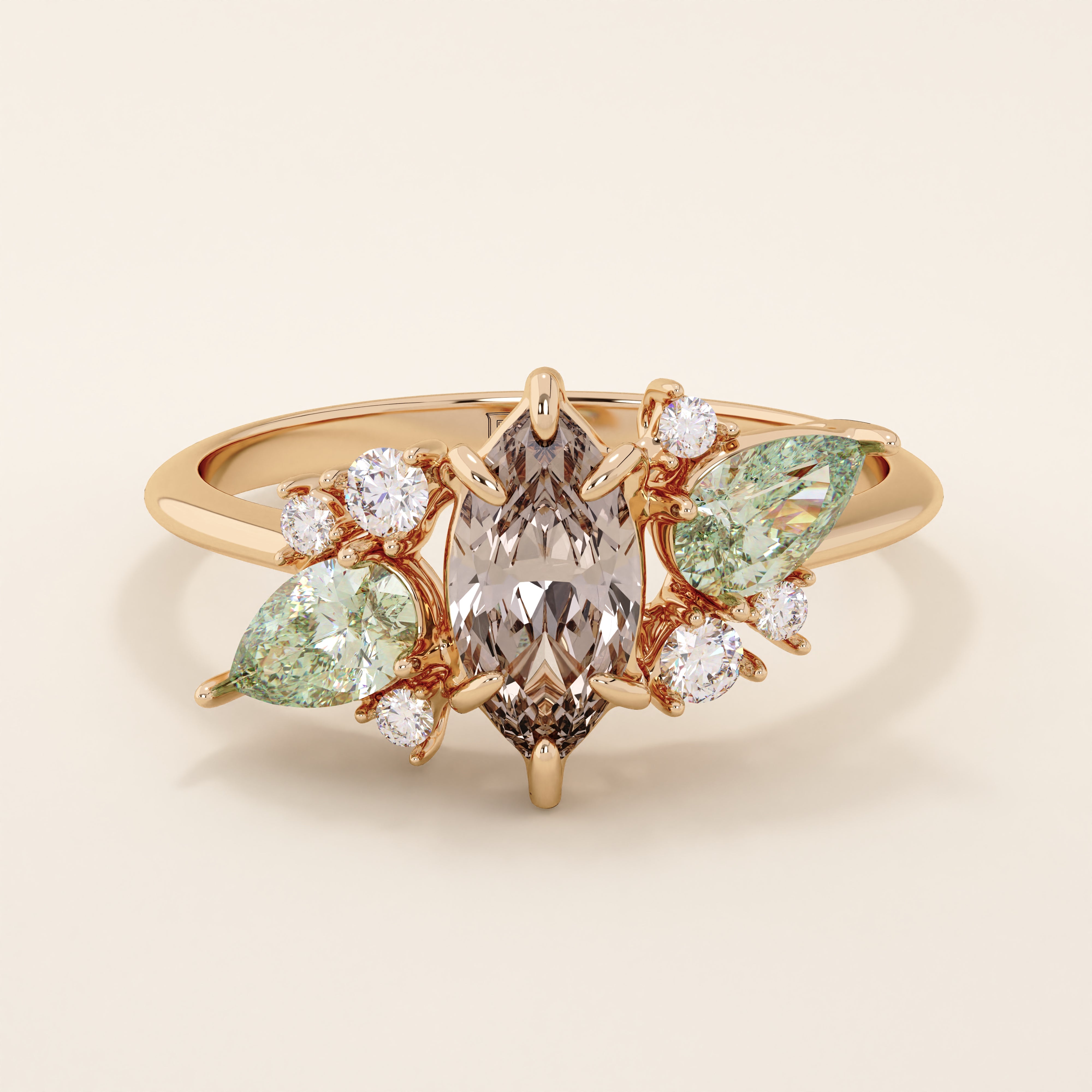 Smoky Grey Engagement Ring - BRENNMORE 