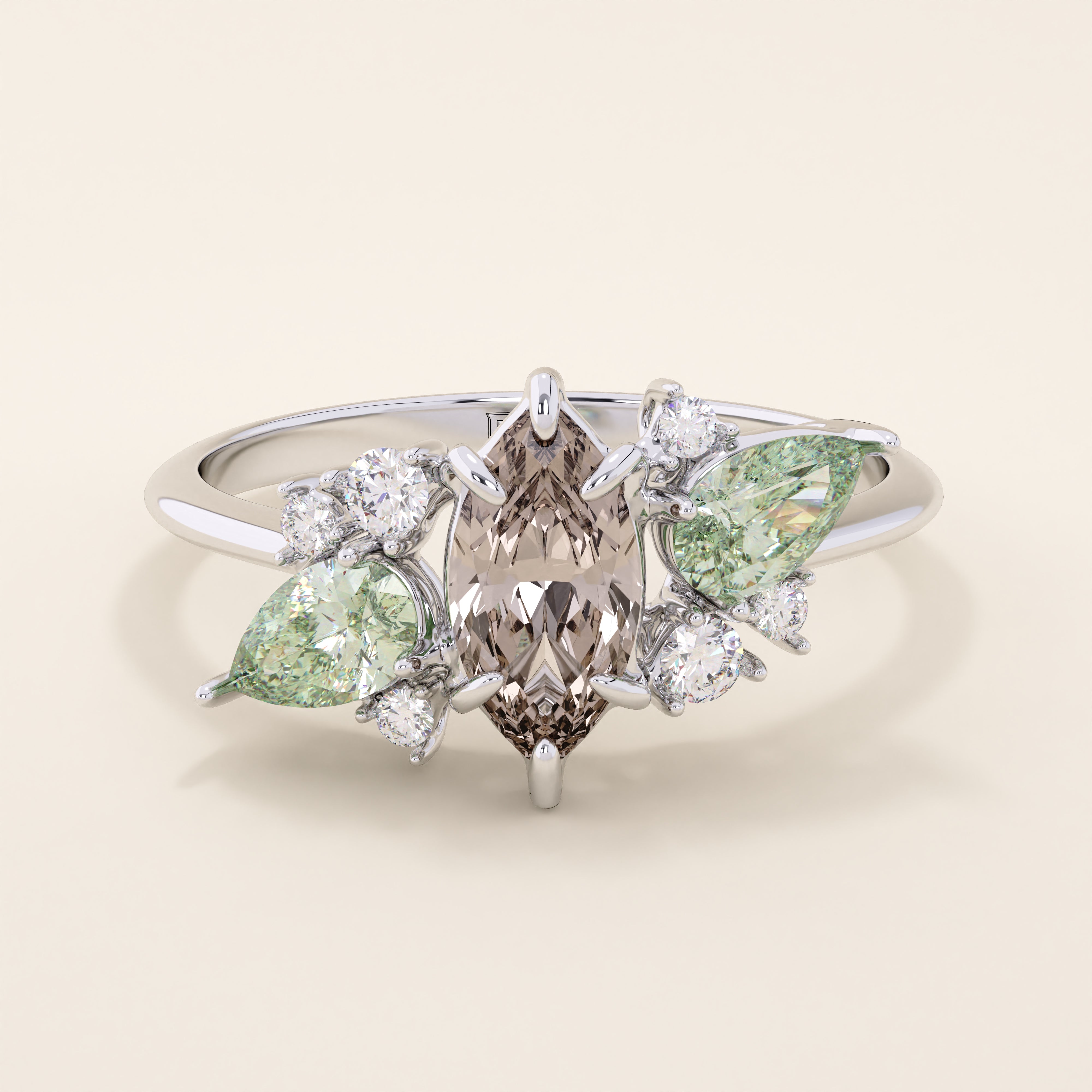 Smoky Grey Engagement Ring - BRENNMORE 