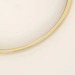 14K SOLID PLAIN GOLD SQUARE TUBE HINGED BANGLE BRACELET FOR WOMEN