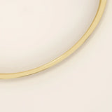 14K SOLID PLAIN GOLD SQUARE TUBE HINGED BANGLE BRACELET FOR WOMEN