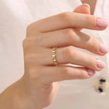 Eternity Band Geometric Statement Ring
