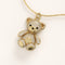 Gold Teddy Bear Pendant Necklace - BRENNMORE 