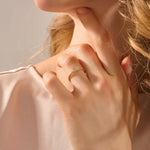 14k solid gold textured band bezel set baguette engagement ring for women