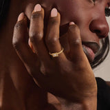 14k solid gold textured band bezel set baguette engagement ring for women