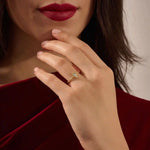 14K SOLID GOLD TEXTURED BAND BEZEL MARQUISE ENGAGEMENT RING FOR WOMEN