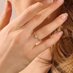 14K SOLID GOLD TEXTURED BAND BEZEL MARQUISE ENGAGEMENT RING FOR WOMEN 