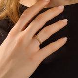 14K SOLID GOLD UNISEX DESIGN SLIM TEXTURED BAND STACKING WEDDING RING