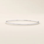14K SOLID GOLD TEXTURED TUBE HINGED BANGLE BRACELET FOR WOMEN