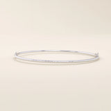 14K SOLID GOLD TEXTURED TUBE HINGED BANGLE BRACELET FOR WOMEN