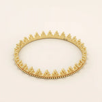 14K SOLID GOLD ULTRA SLIM VINTAGE CROWN WEDDING RING FOR WOMEN