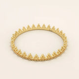 14K SOLID GOLD ULTRA SLIM VINTAGE CROWN WEDDING RING FOR WOMEN