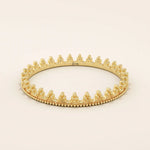 14K SOLID GOLD ULTRA SLIM VINTAGE CROWN WEDDING RING FOR WOMEN