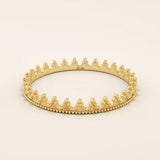 14K SOLID GOLD ULTRA SLIM VINTAGE CROWN WEDDING RING FOR WOMEN