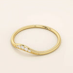 TINY CURVED RING ENHANCER IN 14K SOLID GOLD