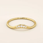 TINY CURVED RING ENHANCER IN 14K SOLID GOLD
