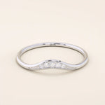 TINY CURVED RING ENHANCER IN 14K SOLID GOLD