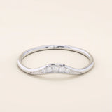 TINY CURVED RING ENHANCER IN 14K SOLID GOLD