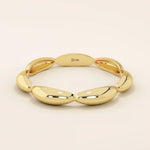 TINY DOMES STACKABLE WEDDING RING IN 14K SOLID YELLOW GOLD