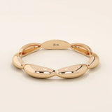 TINY DOMES STACKABLE WEDDING RING IN 14K SOLID YELLOW GOLD