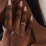 TINY DOMES STACKABLE WEDDING RING IN 14K SOLID YELLOW GOLD