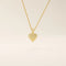 14K SOLID GOLD TEXTURED 3D HEART PENDANT NECKLACE FOR WOMEN