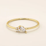 TINY ROUND CUT MOISSANITE SOLITAIRE ENGAGEMENT RING IN 14K SOLID GOLD