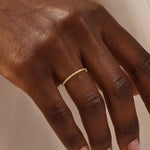 14k Solid Gold Patterned Wedding Band - BRENNMORE 