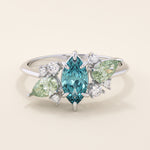 Blue Topaz Engagement Ring - BRENNMORE 