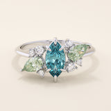 Blue Topaz Engagement Ring - BRENNMORE 